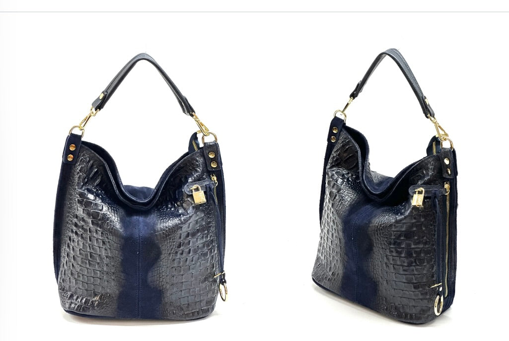 Croc leather embossed Handbag PRE-ORDER ships 10.31..26