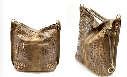 Croc leather embossed Handbag PRE-ORDER ships 10.31..26